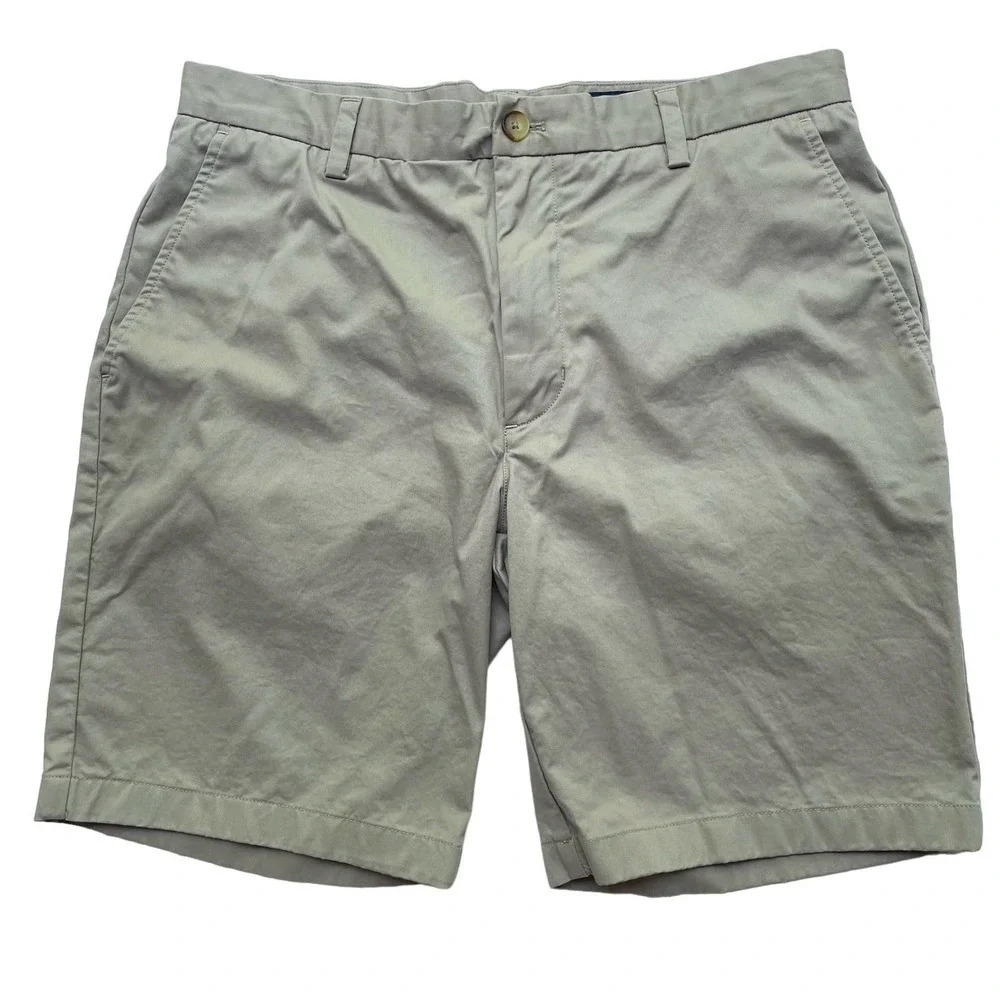 Vineyard Vines Breaker Shorts 9 Inch Inseam Tan Chino Size 34